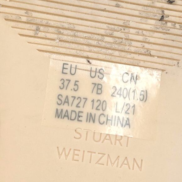 Stuart Weitzman Summer Flat Sandals Slip-On Women's Pink Size US7B EU37.5 - Picture 10 of 11